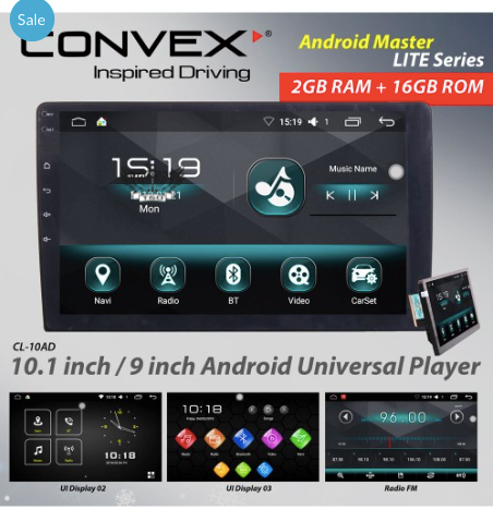 Convex 10 1 Inch Android Master Lite Series Gps Hd Universal Player Cl 10ad 1 T O Auto Car Accessories